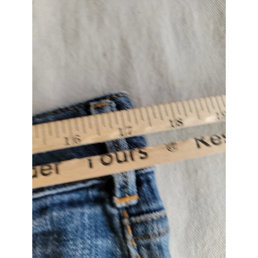 Silver Womens Jeans 34x31 Julia Mid Rise Blue Distressed Stretch Glove Works VTG